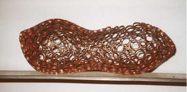 sculpture cacahuette cuivre