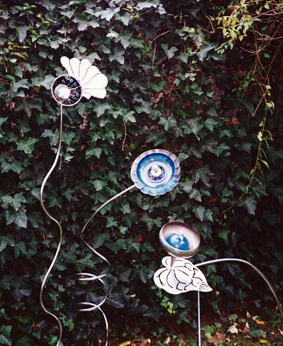 sculptures fleurs assemblage récup